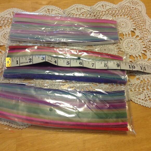 origami / quilling paper strips bundle, glitter colors - Picture 6 of 8